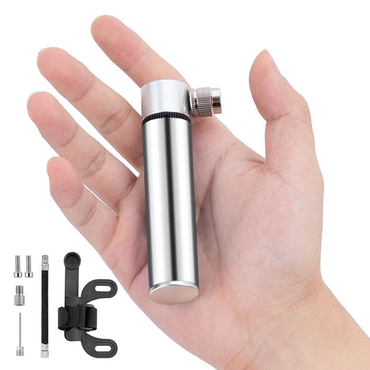 Kardne Portable Mini Aluminium Bicycle Pump, 120 PSI, for Bikes, Balloons, Football, Basketball