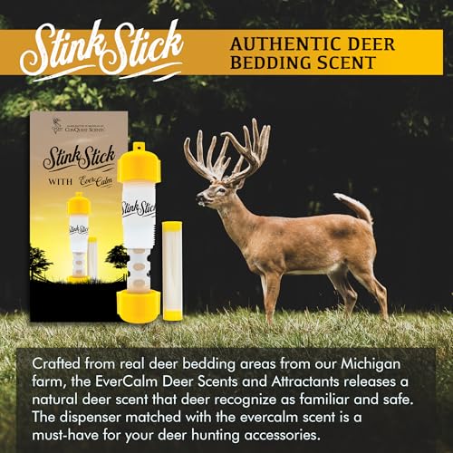Hunting Scent Dispenser with Deer Bedding Wax Tube - Reusable Wildlife Attractant
