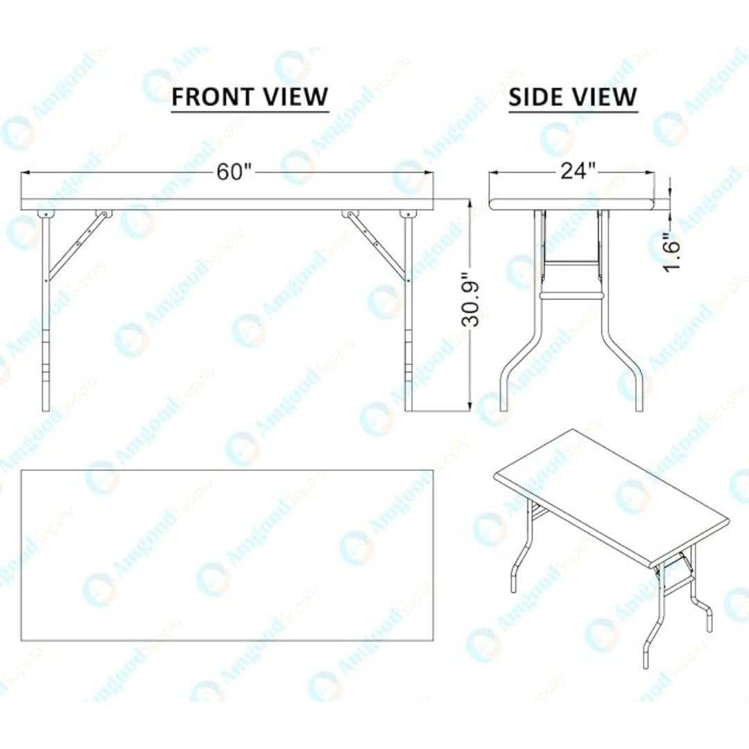 Premium Quality Stainless Steel Open Base Folding Utility Table - Folding Work Table for Commercial Kitchen, Restaurant, Hotel and Garage - NSF Certified (24" x 60")