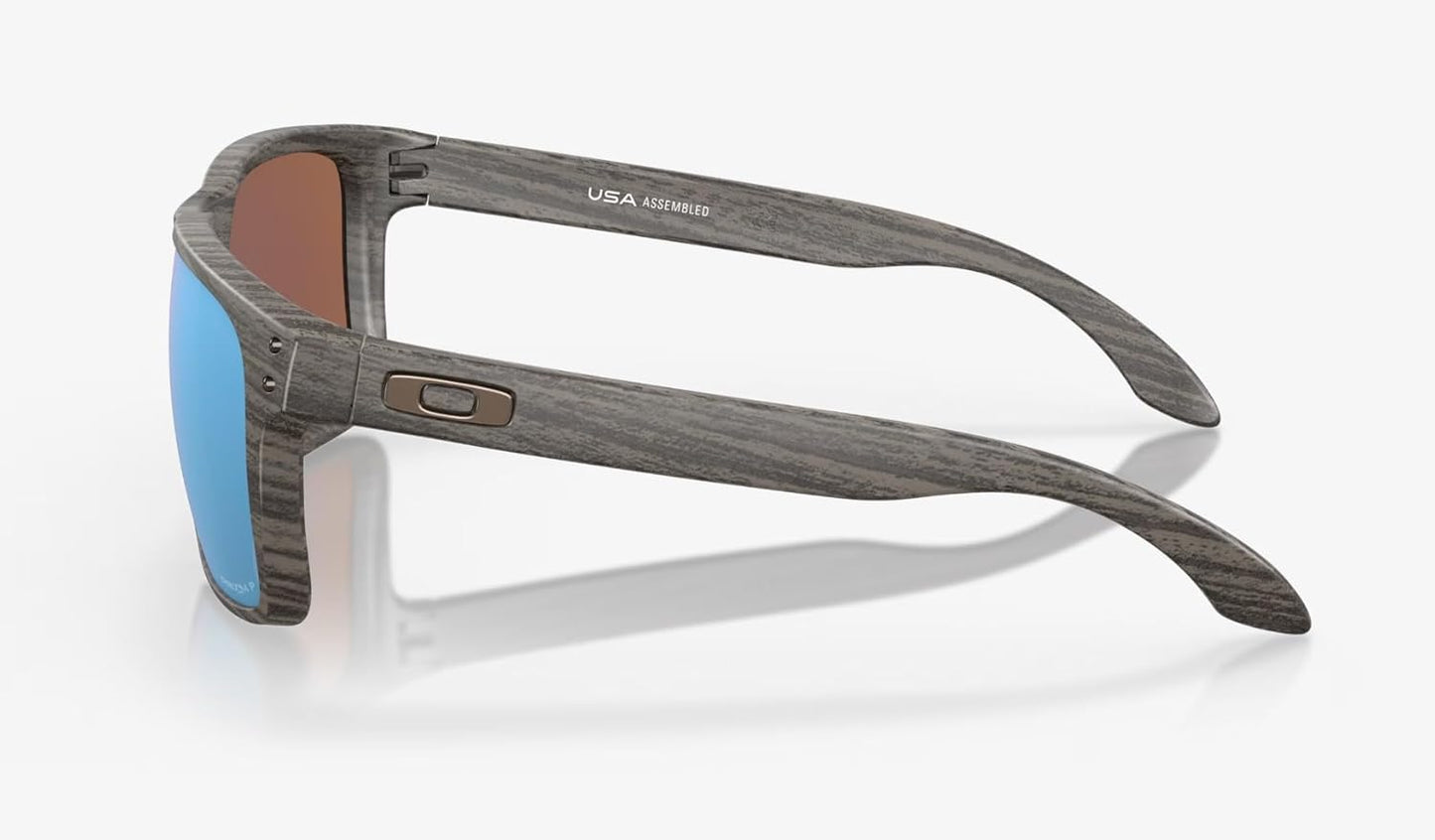 Oakley Holbrook XL Sunglasses Woodgrain with Prizm Deep Water Polarized Lens 59mm