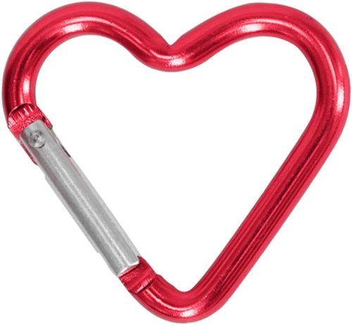 Heart Shaped Carabiner Clip Aluminum Alloy Keychain Clip Spring Snap Hook Camping Backpack Clips Heavy Duty Carabiner Rustproof Backpack Carabiner Lightweight Aluminum Alloy Keychain Clip (Red)