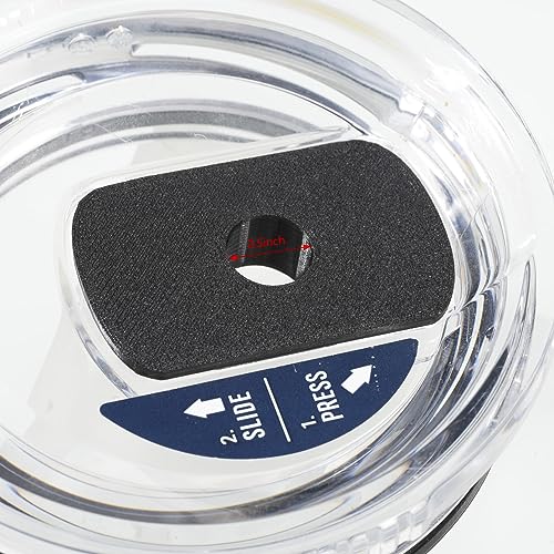 Black Straw Lid Attachment for Yeti Tumbler Magslider & Stronghold Lids - 20/30 oz