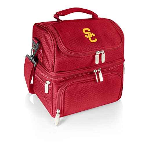 PICNIC TIME NCAA Nebraska Cornhuskers Pranzo Lunch Bag - Insulated Lunch Box with Picnic Set - Lunch Cooler Bag
