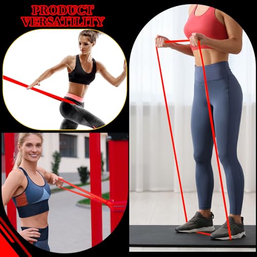 Foilswirl Resistance Bands 8 Pack with 15-35 Ibs Red Variation for Workout