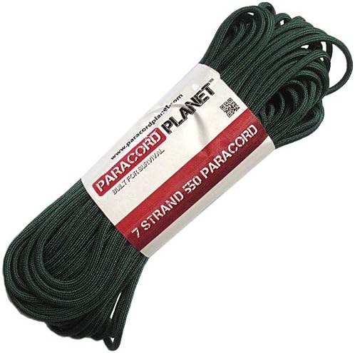 Paracord Planet 550 lb, 50' Foot Hank, Parachute Cord. Also Known as Paracord Rope, Parachute Rope, Utility Cord, Tactical Cord, and Military Cord. USA Made to Provide Durability and Strength.