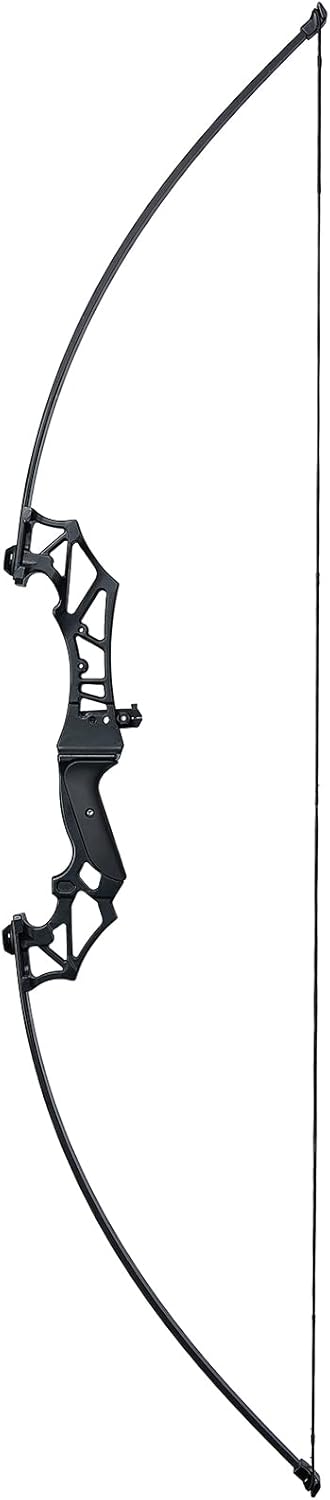Toparchery Archery Takedown Recurve Bow Hunting Long Bow Alloy Riser - Right Hand Black - Draw Weight 30lbs 40lbs - with Arrow Sight, Arrow Brush