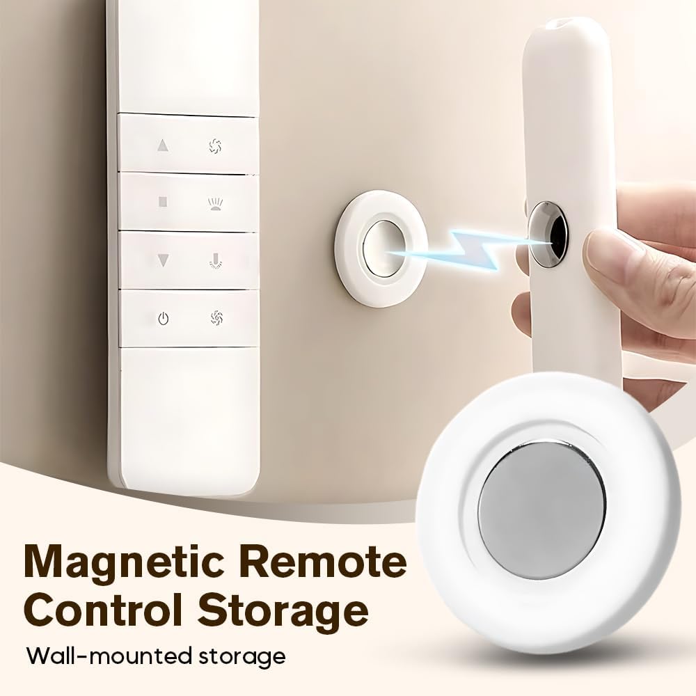 Magnetic Remote Control Holder, 2025 Magnetic Remote Control Holder Wall Mount Upgraded Silicone Remote Control Organizer Storage Self-Adhesive TV Remote Holder for Back of TV (4Pcs)