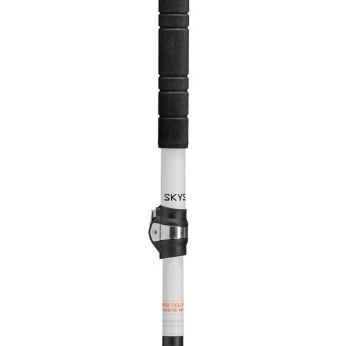 LEKI Skysolo FX.One Carbon Collapsible Lightweight Walking Poles for Thru-Hiking, Fast-Packing, & Mountaineering - White-Black-Orange - 125 cm