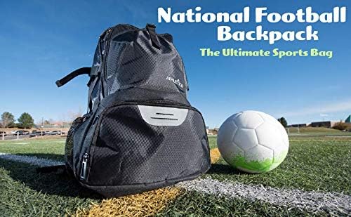 Athletico National Soccer Bag - Backpack for Soccer, Basketball & Football Includes Separate Cleat and Ball Holder