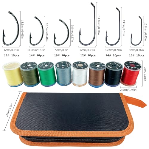 149-Piece Fly Tying Kit with Tools and Materials for Fly Fishing - Portable Carry Bag