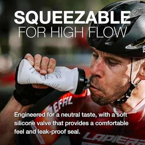Zefal Sense Soft 80 Bike Water Bottle ? 800ml (27oz) ? White ? Soft Cap & Nozzle, Easy-Clean Removable Valve, BPA-Free, Odorless Polypropylene, Lightweight & Cage-Compatible