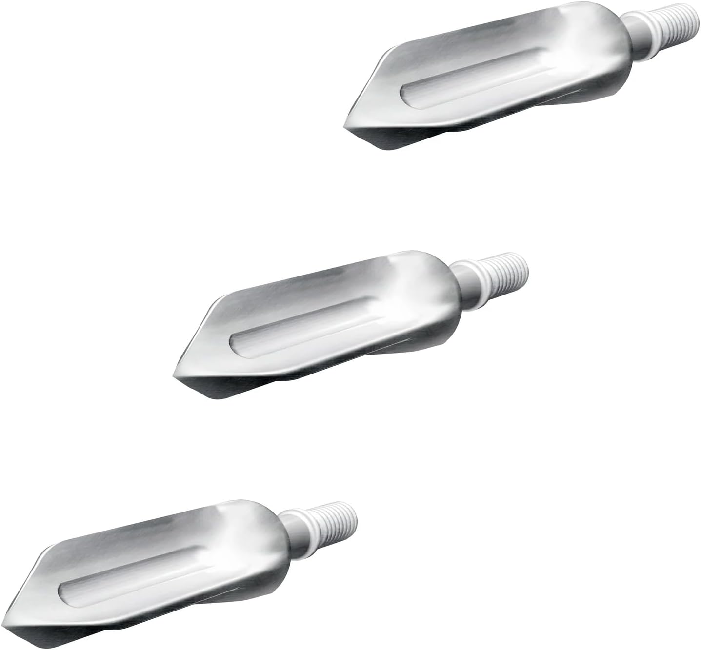 G5 Deadmeat BMP Ballistic Match Point Stainless Steel Archery Bow Hunting Target Precision Shooting Practice Broadhead Corresponding Arrow Tips,3-Pack