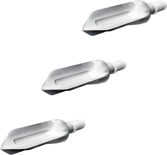 G5 Deadmeat BMP Ballistic Match Point Stainless Steel Archery Bow Hunting Target Precision Shooting Practice Broadhead Corresponding Arrow Tips,3-Pack