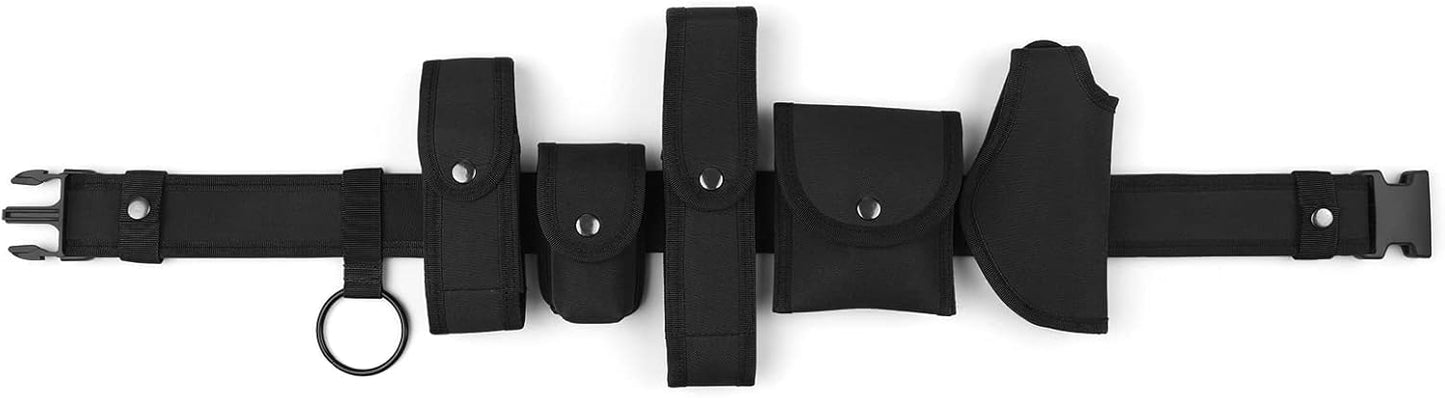 Modular Duty Belt with Pouches & Holster for Law Enforcement, Security & Hunting