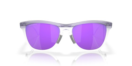 Oakley OO9289 Frogskins Hybrid Round Sunglasses, Matte Transparent Lilac/Clear/Prizm Violet, 55 mm