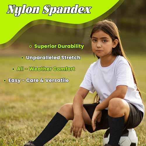 3 Pairs Kid Soccer Sleeves, Calf Compression Sleeve,Sports Shin Guard Sleeves for Youth Boys Girls Rugby Baseball Football Softball