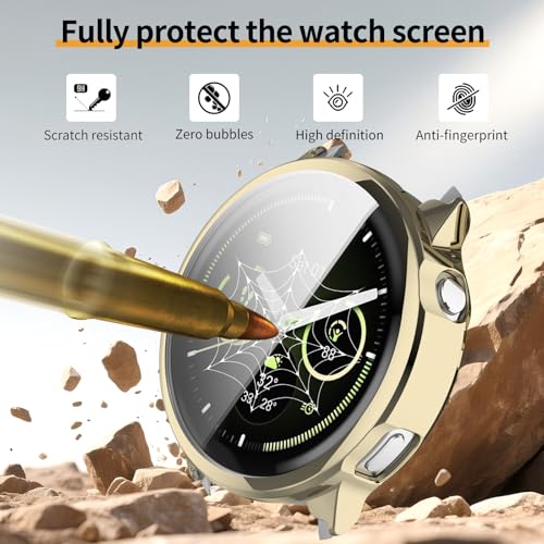 4 Pack Garmin Venu 4 41mm Screen Protector Case - Clear & Gold Variations