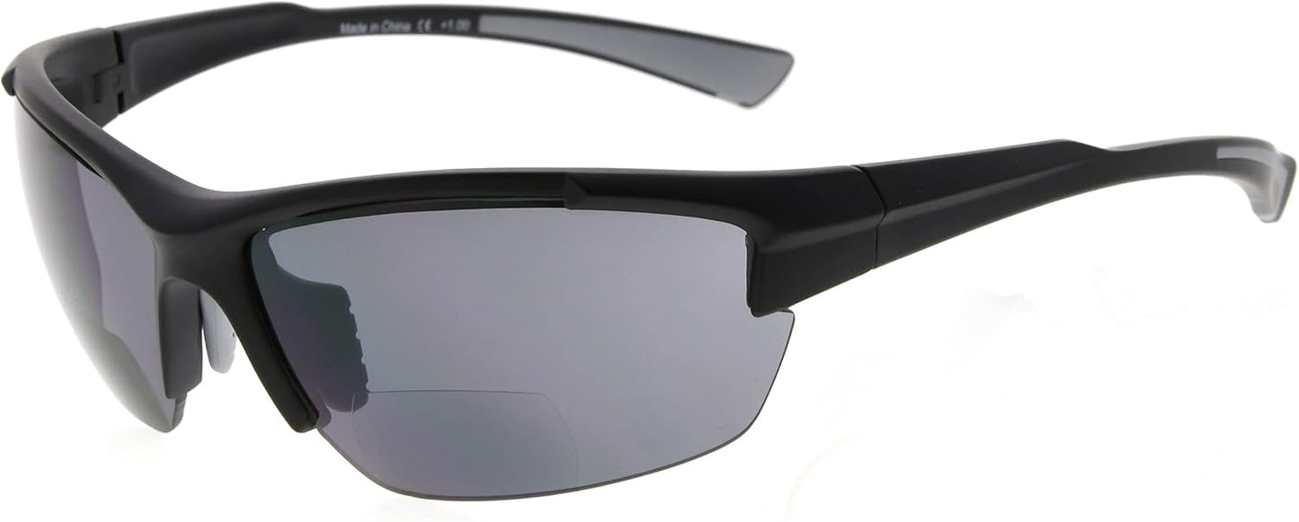 Eyekepper TR90 Frame Bifocal Sports Sunglasses Baseball Running Fishing Driving Golf Softball Hiking Sunshine Readers