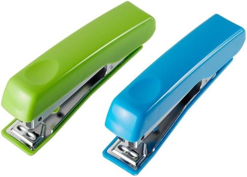 Ellie 2 Mini Stapler - Cute Desk Stapler, Standard Staples (Blue & Green) for Office & School Supplies