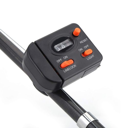 RiToEasysports Fishing Line Counter, Professional Digital Fishing Counter Clip on Rod Fishing Line Counter Depth Finder Digital Diaplay 99m
