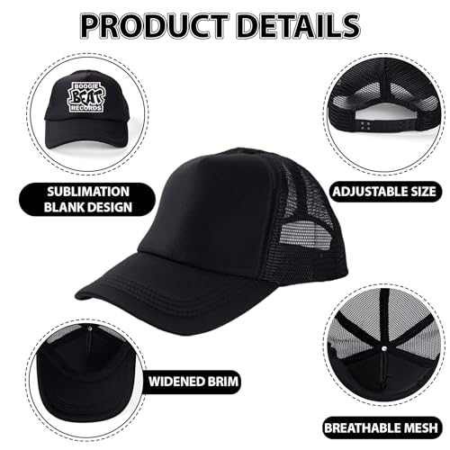 Multicolor Trucker Hats Bulk Pack - Sublimation Blank Mesh Baseball Caps for Men Women