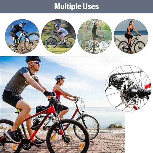 Single/6/7/8 Speed Bike Chain, 1/2 x 3/32 Inch, 116 Links, Mountain & Road Cycling Chain (6/7/8 Speed, 1 Set)