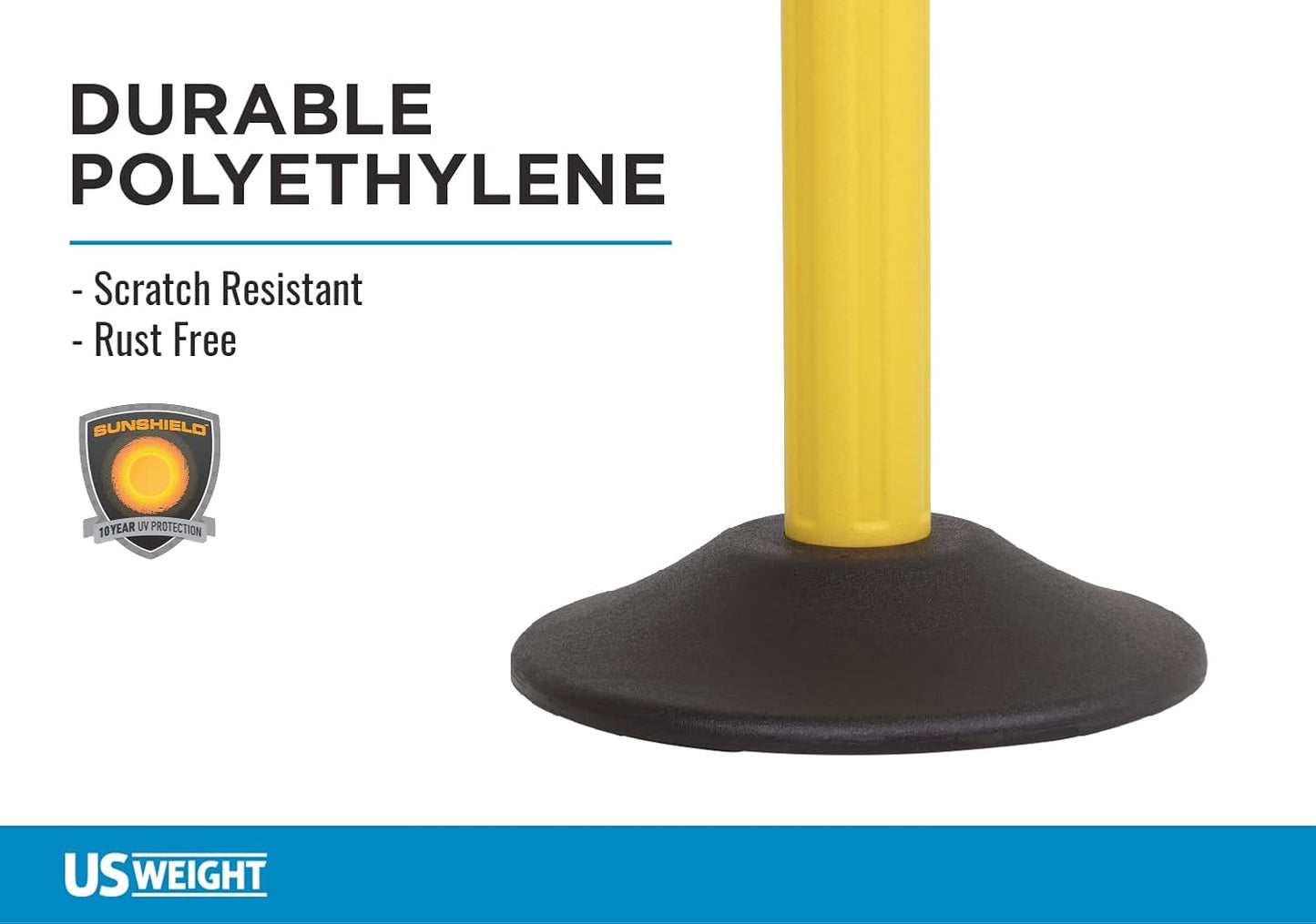 Weight ChainBoss Black Stanchion with Fillable Base - No Chain Needed