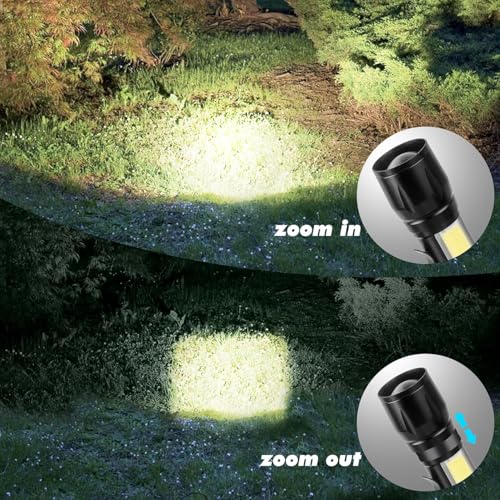KunHe 6 Pack USB Rechargeable Mini Small LED Flashlights Bulk Camping Lantern Flashlight Bright High Lumens EDC Flash Light Stocking Stuffers