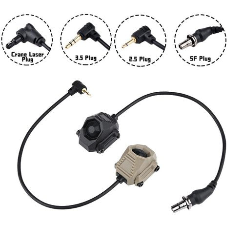 okyass Tactical Modular Button Remote Activation Pressure Switch for SF M300 M600 PEQ15/PEQ DBAL NGAL Series Weapon Light and Tactical Flashlight,Tan (SF Plug Tan)