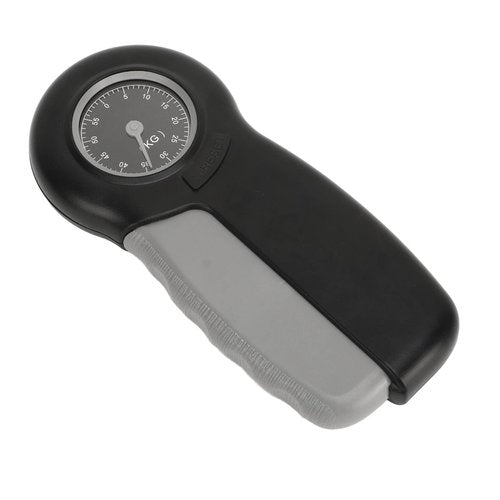Ergonomic Hand Grip Dynamometer Strength Tester, Pointer Display Forearm Wrist Exercise Device for Athletes, Dark Gray