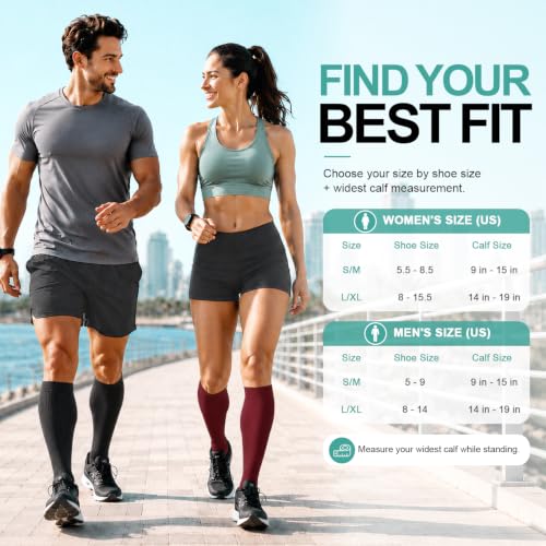Medical Compression Socks Pack for Men and Women - Circulation, Running & Athletic Support