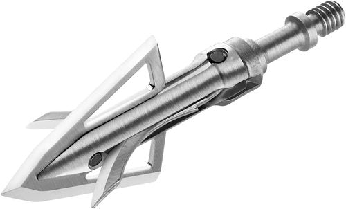 Bloodsport Gravedigger 4-Blade Hunting Hybrid Mechanical Broadhead with Cut-on-Contact Tip - 100 Grains | 1" Fixed 1.75" Mechanical Cutting Diameter | 3 Pack