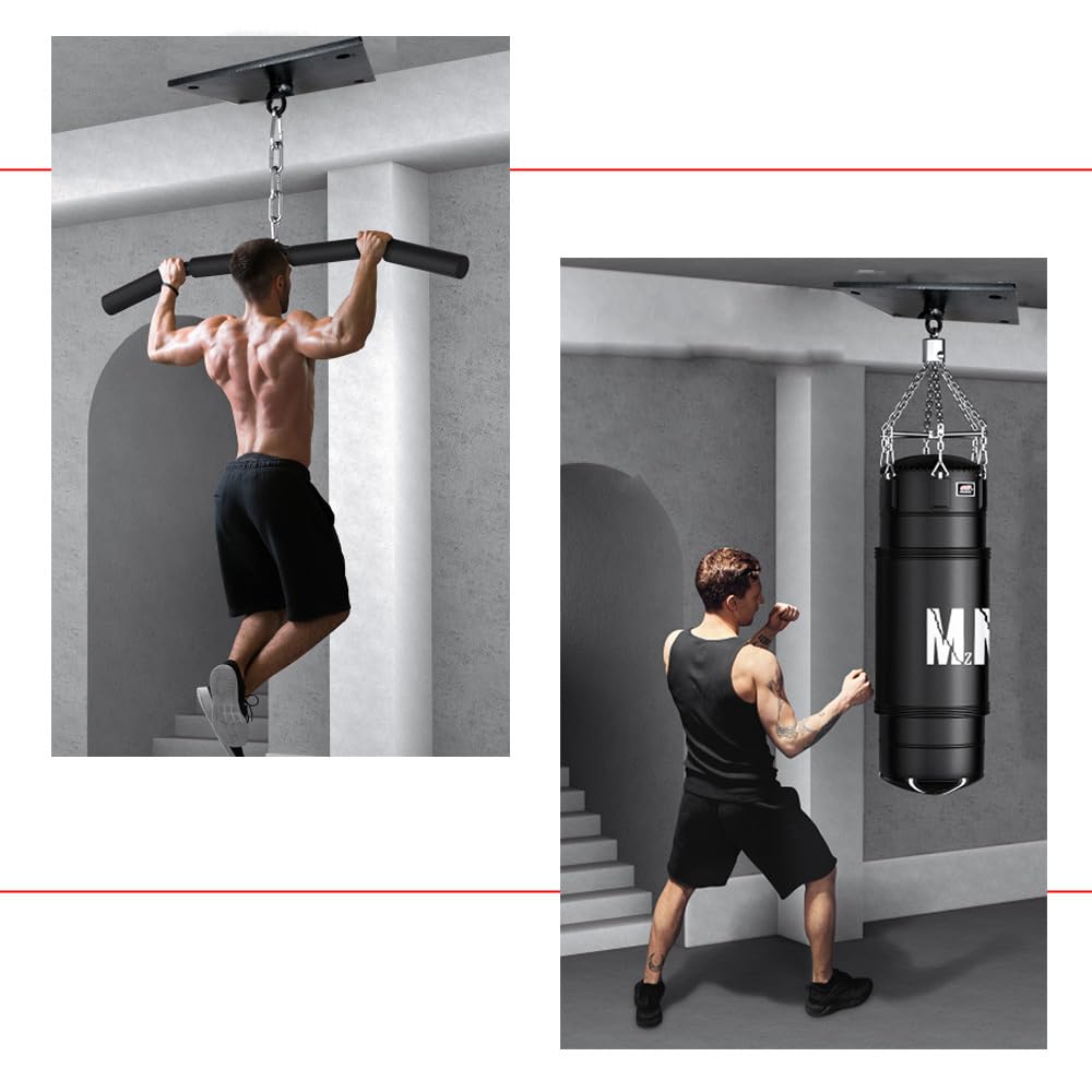 Multifunctional Hanger for Hanging Crossbars or Sandbags, Ceiling Mounted Ceiling Tie Rods (Black)