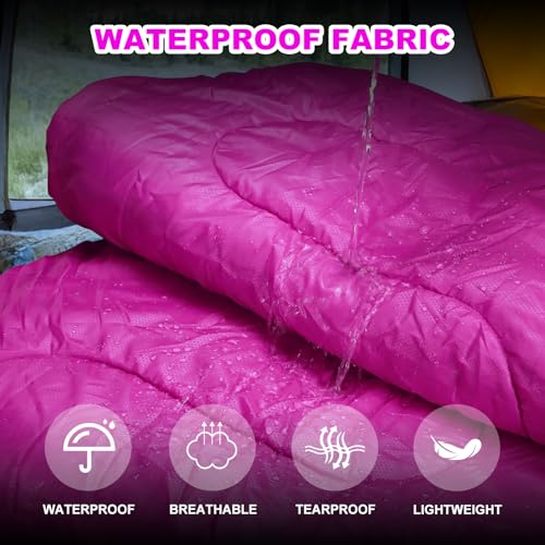 Sleeping Bags for Adults Cold Weather & Warm - Backpacking Camping Sleeping Bag for Kids 10-12, Girls, Boys - Lightweight Compact with Compression Sack for Outdoor & Indoor