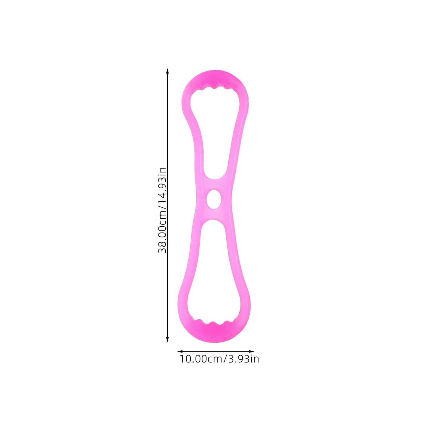Kisangel Silicone Yoga Tension Band, Figure 8-Shaped Elastic Pull Rope, Multifunctional Resistance Bands for Fitness, Chest, Arm, Shoulder Stretch, Portable and Compact, Pink