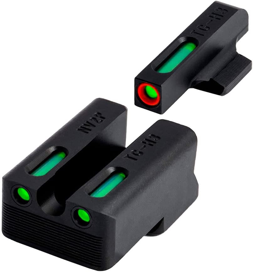 Truglo TFX PRO Night Sight for Handguns - Glowing Tritium & Fiber Optic, Compact & Durable
