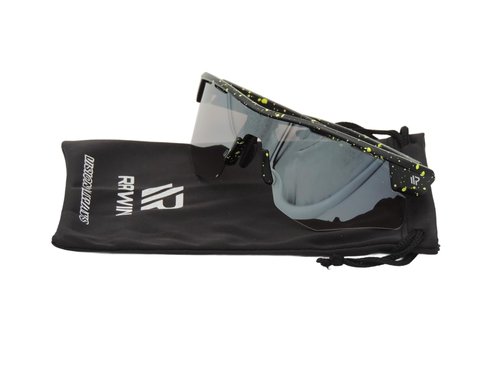 RAWIN Stylish Sports Sunglasses | Wide Frame Selection | Rich Lens Colors | Eye-Catching Combinations (Polarized Lens, Matt Black Frame with Matt Silver Mask Spray/Smoke Lens)
