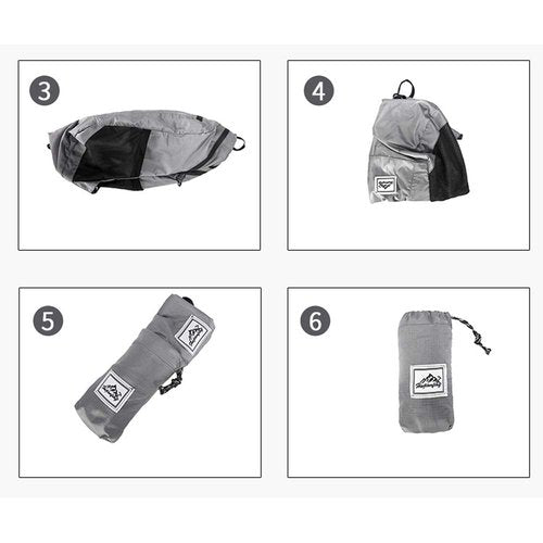 HUIOP Backpack, Lightweight Portable Foldable Backpack Waterproof Backpack Folding Bag Ultralight Outdoor Pack for Women Men Travel Hiking