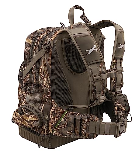 ALPS OutdoorZ Backpack Blind Bag - Hunting Backpacks for Men Featuring Realtree MAX-7 Pattern, with Stowaway Game Totes, Hydration, Dropdown Gun Boot, and 45L Capacity
