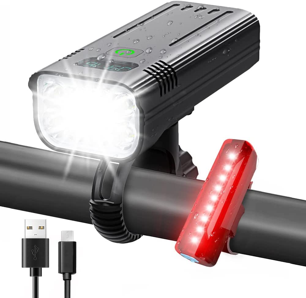 Victoper Upgraded Bike Lights, 8 LED 8000 Lumens Super Bright Bike Light, Victoper Bike Lights, 6 LED High Lumen Bright Bike Light