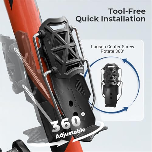 Adjustable Handlebar Cup Holder for Bicycle Motorcycle Scooter Marine Black A