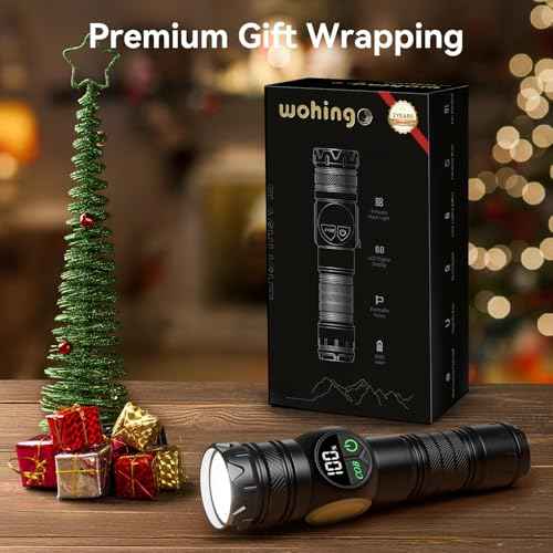 Flashlight Rechargeable 2000 High Lumens Ultra-Bright Covers 3200 ft©÷ Focus Up to 3900 feet,IPX7 Waterproof Tactical LED Flashlight with COB SideLight & Magnetic Base for Camping Home Emergency