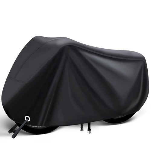 Bike Cover Waterproof Outdoor,1 Bicycle Covers Storage,Durable Tearproof Anti-UV 210D Polyester Cloth,Weatherproof ebike Electric Bikes Cover, Windproof Buckles,Lock Hole-79"Lx31"Wx43"H