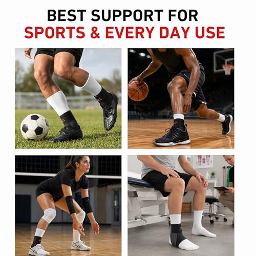 McDavid Medium/Large Ankle Brace - Low Profile Lace-Free Support for Sports & Recovery