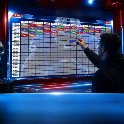 WishWeaver Blue Fantasy Football Draft Board Kit 2026-2027 with 690+ Labels