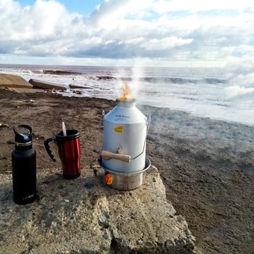 Scout 41 oz. Anodized Aluminum Kelly Kettle® (1.2 ltr) Rocket Stove Boils water Ultra Fast with just sticks/twigs. Enables You to Rehydrate Food or Cook a Meal. For Camping, Fishing, Emergency