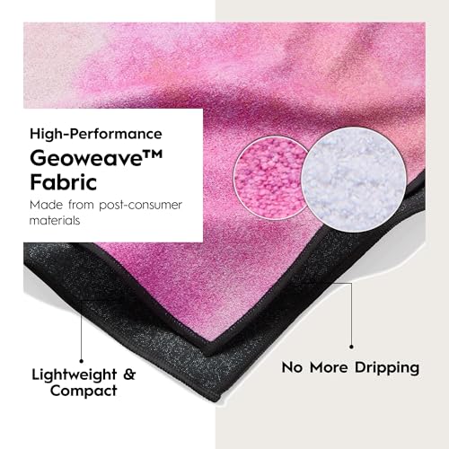 GEOMETRY Gym Towels for Working Out - Double Sided, Super Absorbent Microfiber Sweat Towel, Compact & Quick Dry - Premium Microfiber for Gym - Amanda, 16" x 30", 1 Piece