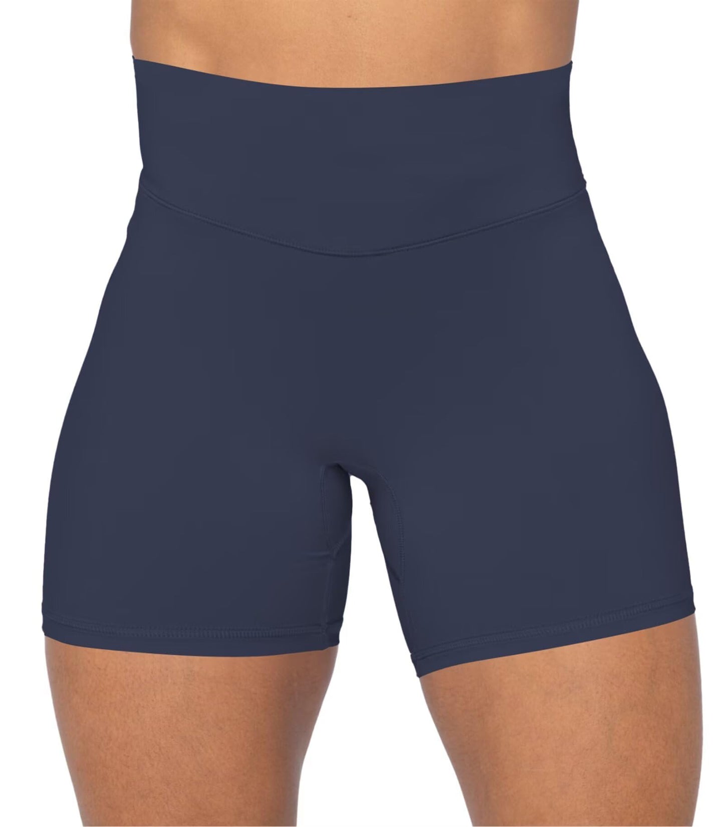 Sunzel Women's Biker Shorts in High Waist Tummy Control with No Front Seam 5" Charcoal Gray X-Small