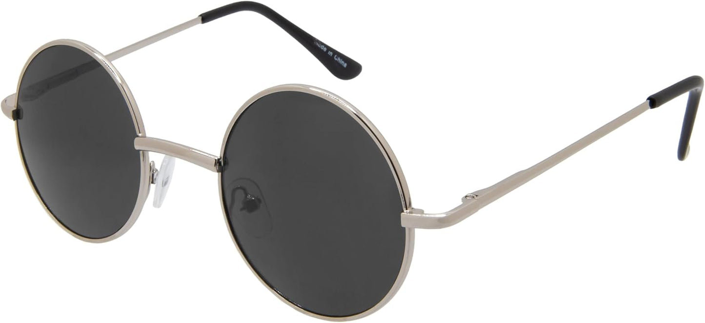 OWL Round Sunglasses Metal Frame Hippie Sunglasses UV400 Polycarbonate Circle Lens John Lennon Sunglasses for Men Women
