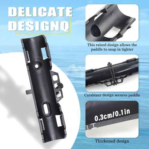 Track Mount Kayak Paddle Holder, Fits Standard Paddles, Secure 2-Point Locking System?